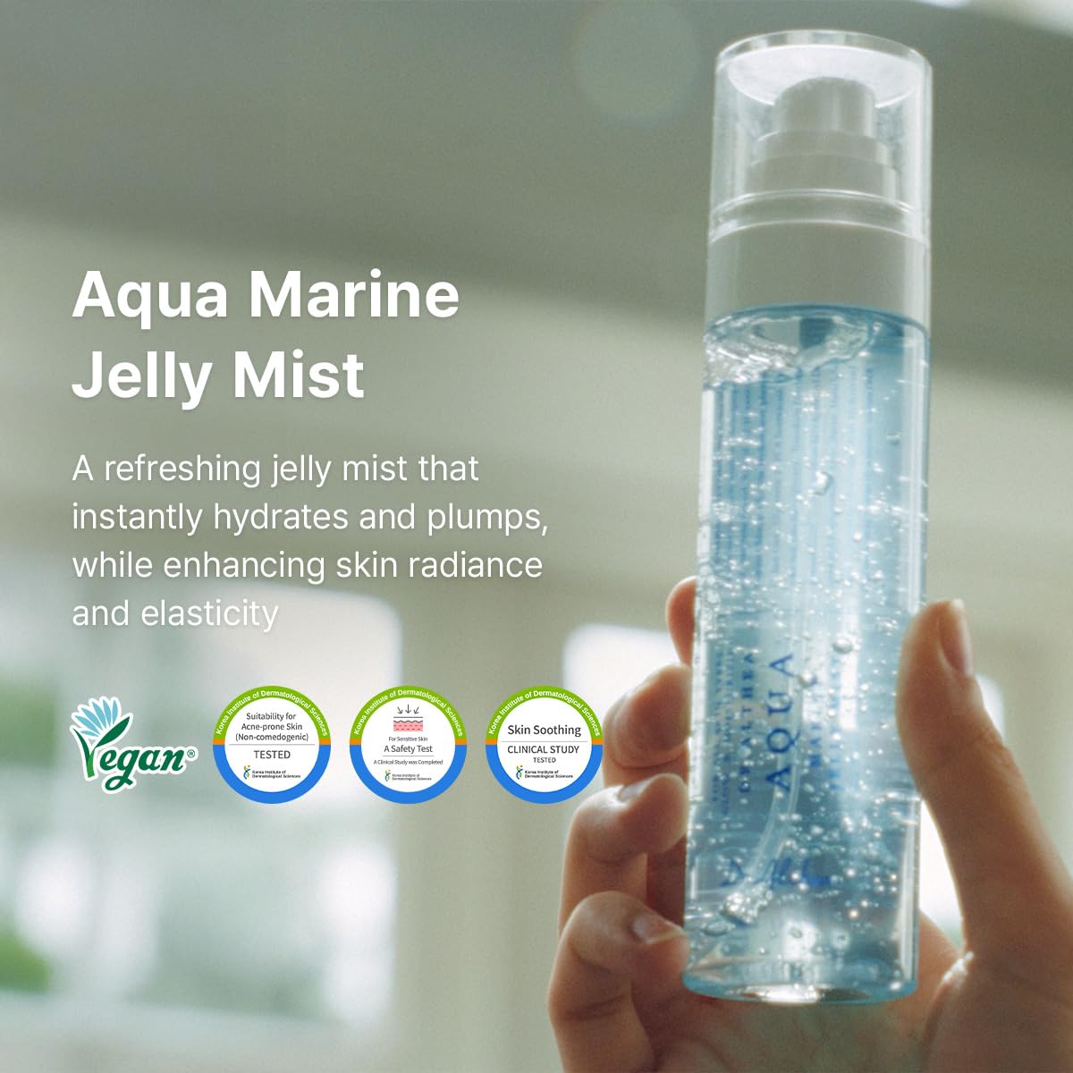 Dr.Althea Aqua Marine Jelly Mist | Lightweight, Ultra-Fine Facial Mist Spray | Hydrating Serum with PDRN & Triple Hyaluronic Acid | Vegan Korean Beauty and Personal Care Dr.Althea