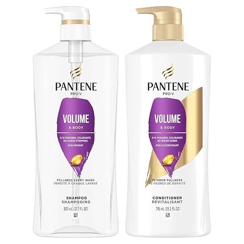 Pantene Shampoo, Conditioner and Hair Treatment Set, Volume & Body for Fine Hair, Safe for Color-Treated Hair Beauty & Personal Care Pantene