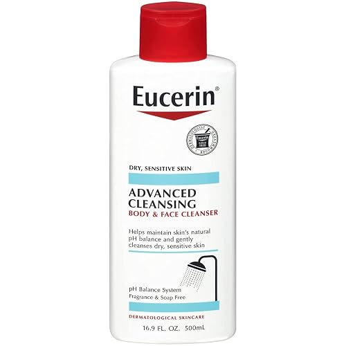 Eucerin Advanced Cleansing Body & Face Cleanser 16.9 Ounce (Pack of 6) Beauty & Personal Care Eucerin