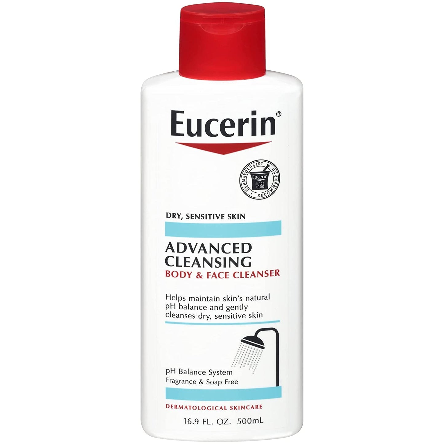 Eucerin Advanced Cleansing Body & Face Cleanser 16.9 Ounce (Pack of 6) Beauty & Personal Care Eucerin