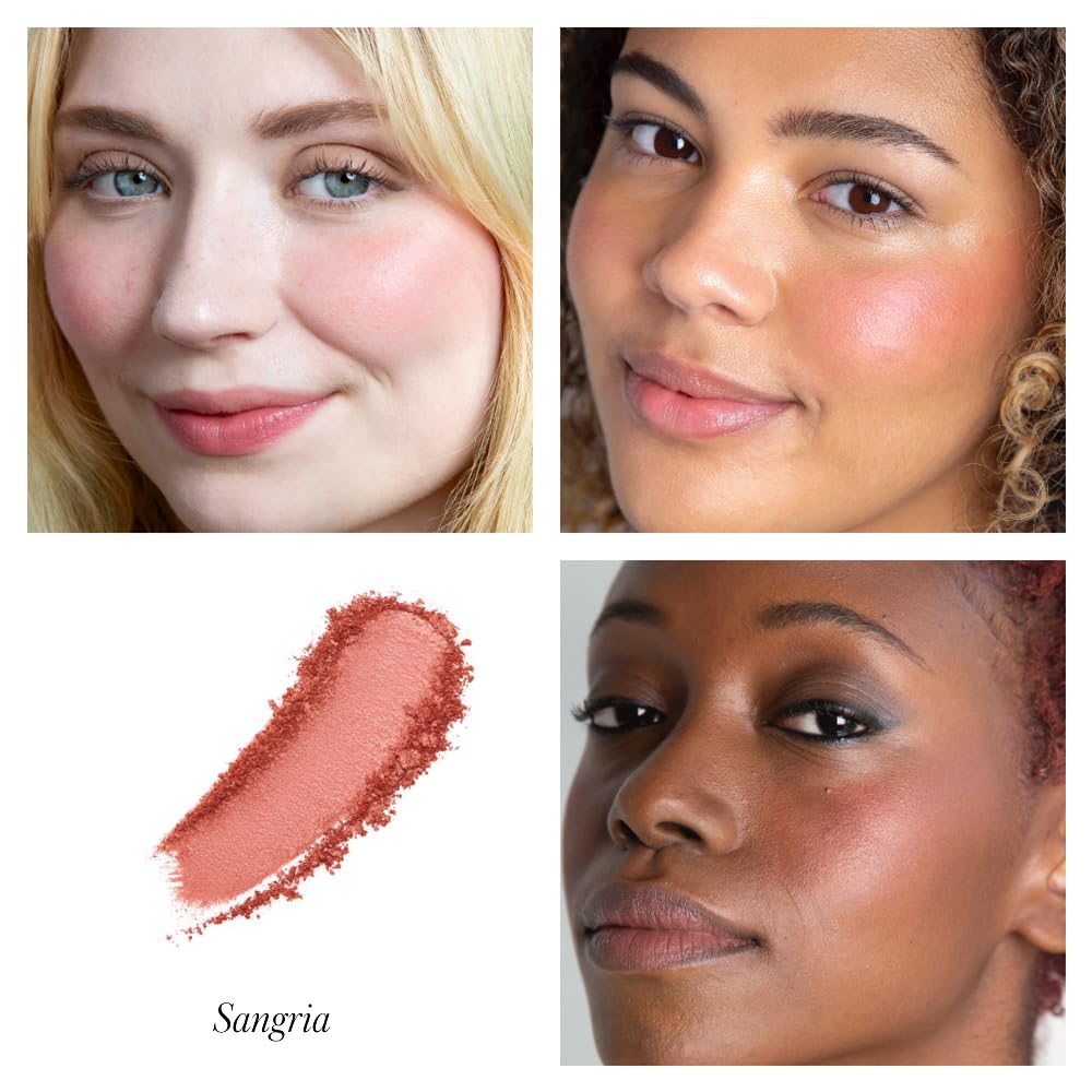 RMS Beauty Redimension Hydra Powder Blush Hydrating Mineral Powder Blush with Buildable Natural Color Lightweight Long-Lasting Finish Clean &