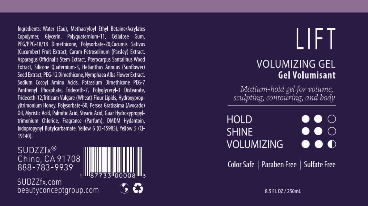 SUDZZFX LIFT Volumizing Gel, 8.5 Fl Oz (Formerly Zephyr) - Spray for Fine Hair Shine & Medium Hold - Thickening Formula for Men & Women Beauty & Personal Care SUDZZFX