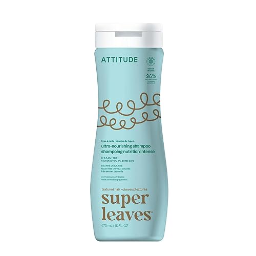 ATTITUDE Ultra-Nourishing Shampoo for Curly Hair with Shea Butter, EWG Verified, Vegan and Naturally Derived 4a, 4b, 4c Curl Type, Deeply Nourishes Beauty & Personal Care ATTITUDE