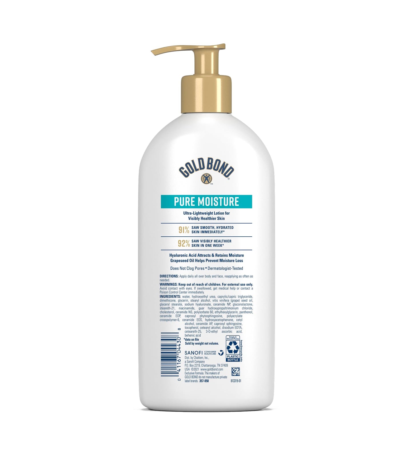 Gold Bond Pure Moisture Lotion, 14 oz., Ultra-lightweight Daily Body & Face Lotion for Dry Skin Beauty & Personal Care Gold Bond