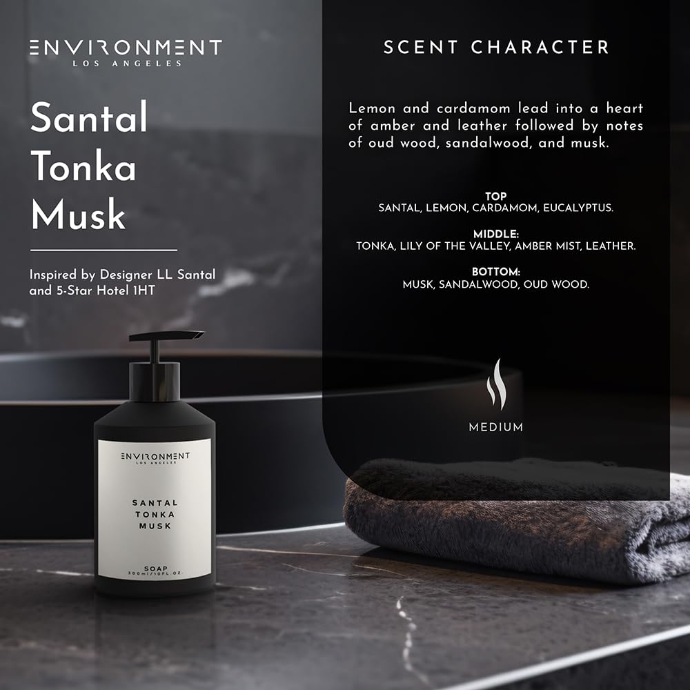 ENVIRONMENT Inspired by 5-Star Resort 1HT Hand Soap, 300ml Luxury Liquid Hand Soap (Santal | Tonka | Musk) Home Essentials, Kitchen & Bathroom Soap Beauty & Personal Care ENVIRONMENT