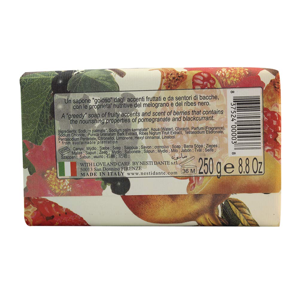 Nesti Dante Nesti dante il frutteto nourishing soap - pomegranate and blackcurrant, 8.8oz, 8.8 Ounce Beauty & Personal Care Nesti Dante