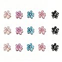 Doromy Floral Pearl Barrette 15 Packs Crystal Hair Clips, Mini Flower Crystal Claw Clip Small Barrettes for Women's and Girls Hair Accessories Beauty & Personal Care Doromy