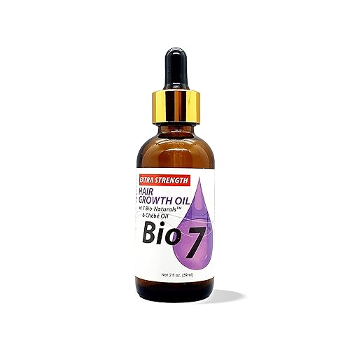 BIO7 EXTRA STRENGTH HAIR GROWTH OIL W/ 7 BIO-NATURALS CHÉBÉ OIL - 2 Fl Oz - Strengthen, Thicken and Grow Your Hair, Condition Your Scalp, Prevent Beauty & Personal Care By Natures