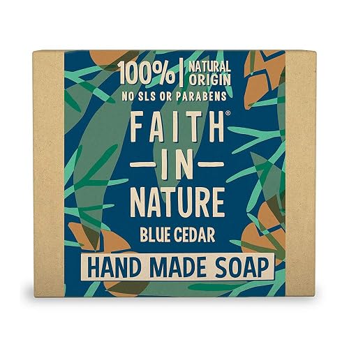 Faith In Nature Hand Made For Men Blue Cedar Soap 100g Beauty & Personal Care FAITH IN NATURE