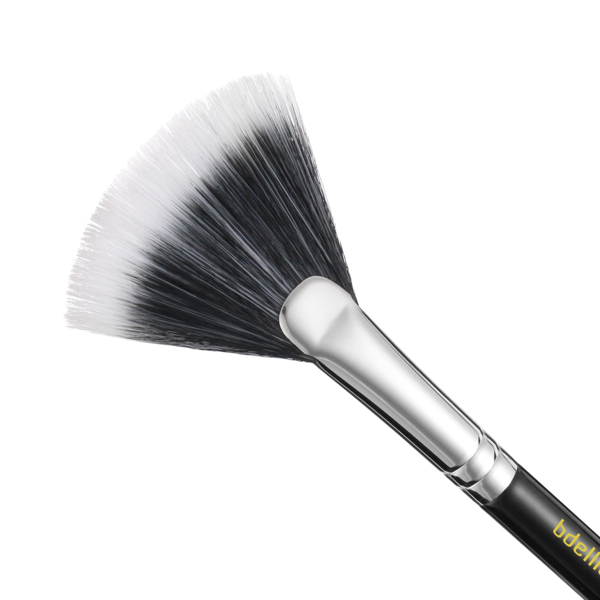 Bdellium Tools Professional Makeup Brush - Maestro Series 925 Duet Fiber Fan - With Soft Synthetic Fibers, For Lightweight Application and Brush Off