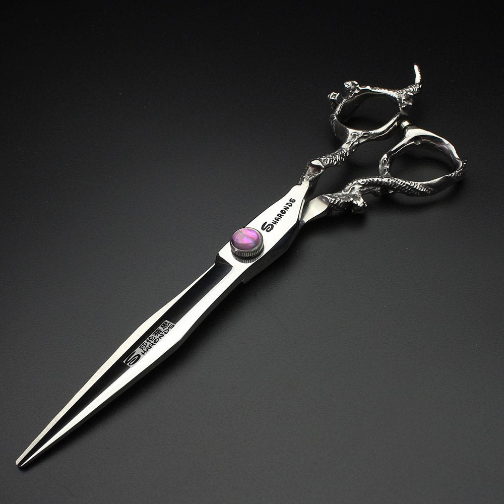 7" 7.5" 8"9" Professional Hairdressing Scissors Barber Salon Hair Cutting Dragon Shears (Large). (7 inch-A)