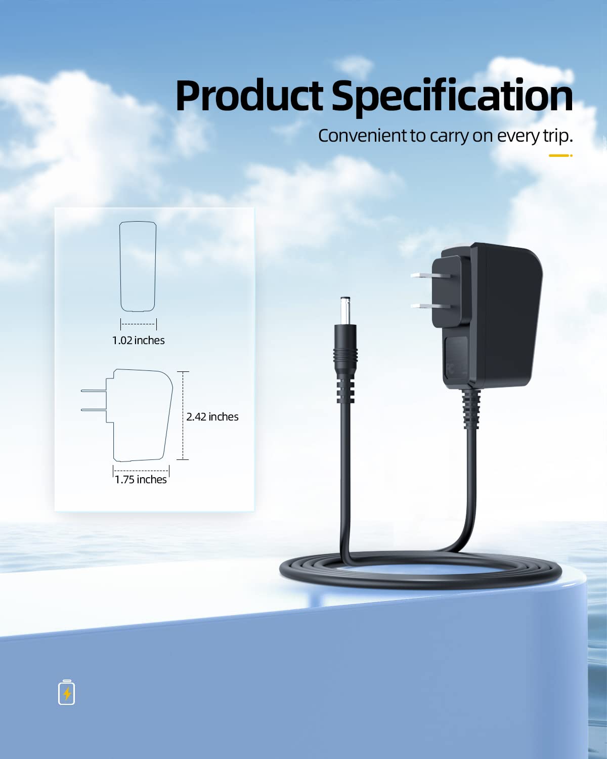 8V Power Cord Compatible with Philips Norelco HQ840 Multigroom Series 3000 MG3750 MG3750/60 MG3760 Charger Shaver Power Supply Beauty and Personal Care Nicpower