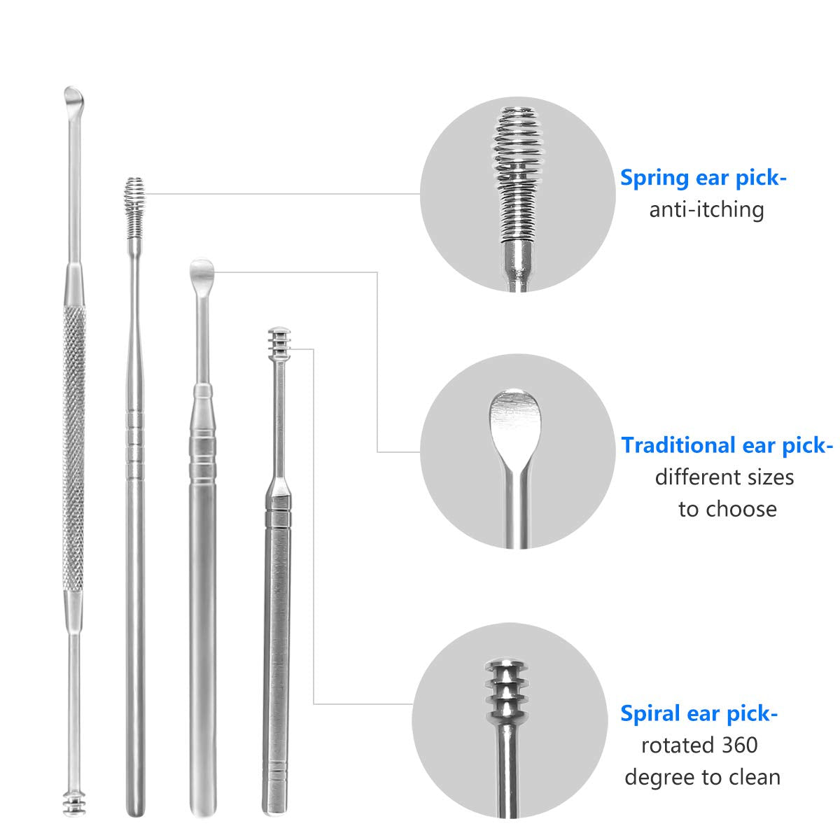 10pcs Pimple Popper Blackhead Remover Tool +Ear Wax Removal +Cuticle Pusher Stainless Steel Comedone Zit Blemish Acne Kit with Brush & Leather Bag Beauty & Personal Care STWIE