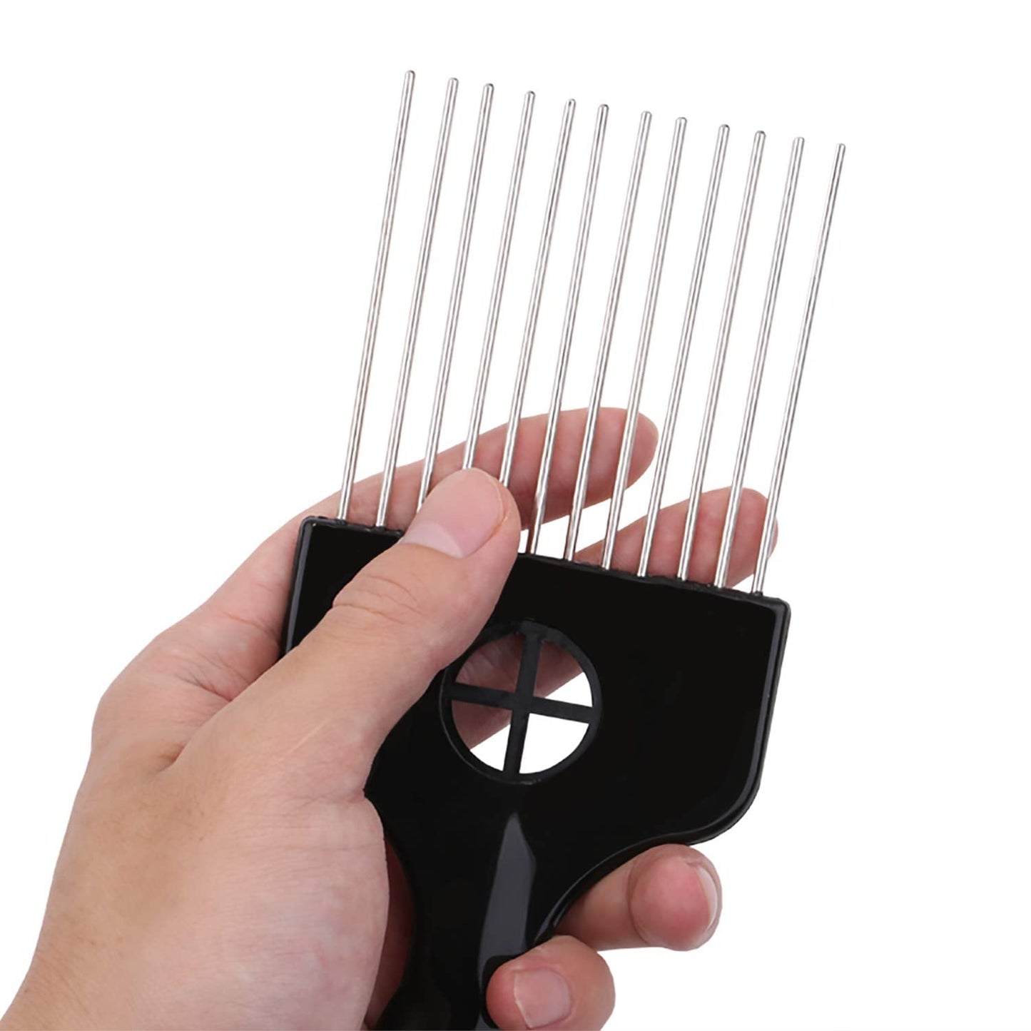 LEADUWAY Hair Pick, Hair Comb, Metal Pick Comb, Detangle Wig Braid Hair Styling Comb, Black, 1 PACK Beauty & Personal Care LEADUWAY