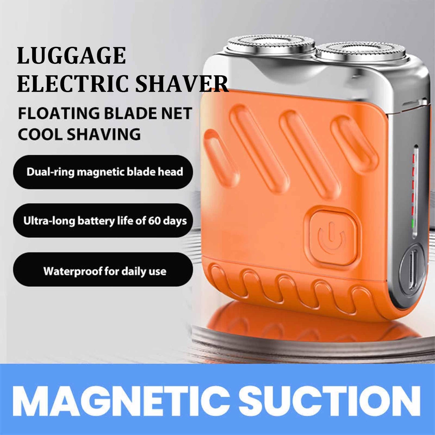 huyantie Luggage Electric Shaver,Mini Electric Shaver,Portable Electric Razor for Men,Wet & Dry Shaving,Rechargeable Cordless Rotary Shaver IPX7 Beauty and Personal Care huyantie