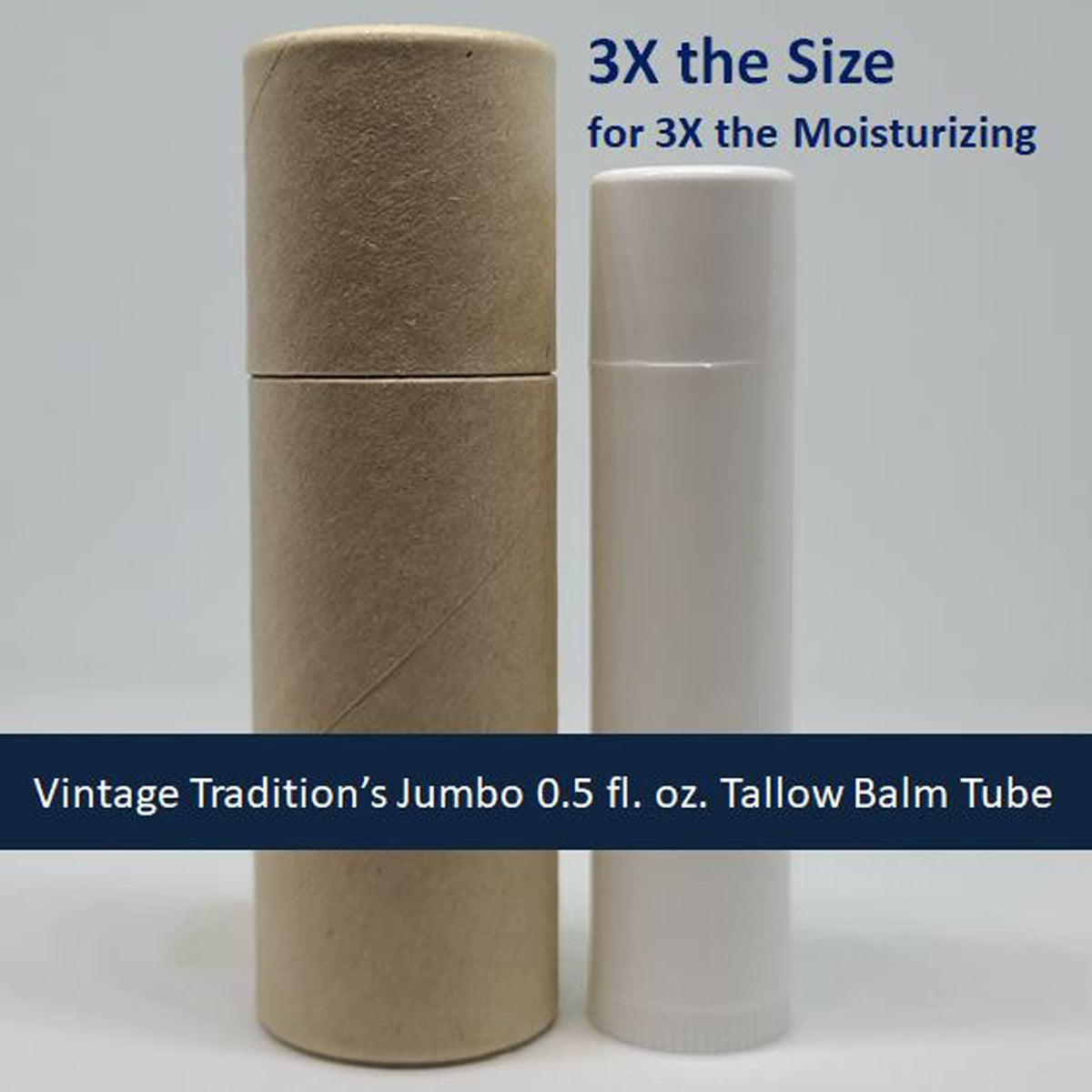 Vintage Tradition Moisturizing Beef Tallow Lip Balm - Unscented Tube Lip Moisturizer for Sensitive Skin Hydrates & Soothes Dry Lips - Grass-Fed Tallow Beauty & Personal Care Vintage Tradition