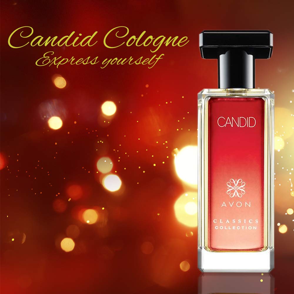AVON Candid Cologne Spray Classics Collection, Amber Floral Fragrance for Him with Apricot, Bergamot, Tuberose & Patchouli, Long Lasting Designer Beauty & Personal Care AVON