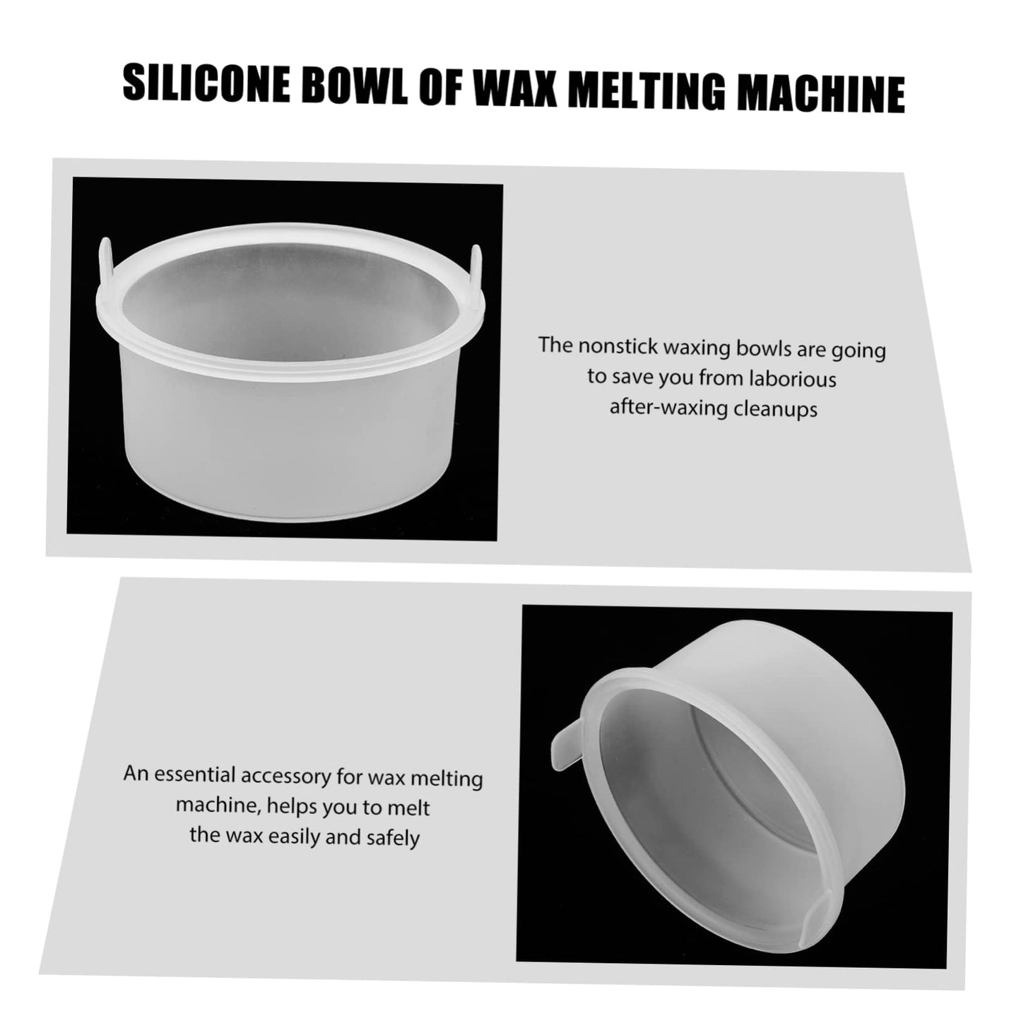 Ipetboom 1pc Silicone Wax Melting Bowl Heat-resistant Accessory for Wax Heater for Hair Removal and Candle Melting Suitable for Home and Beauty Salon Beauty and Personal Care Ipetboom