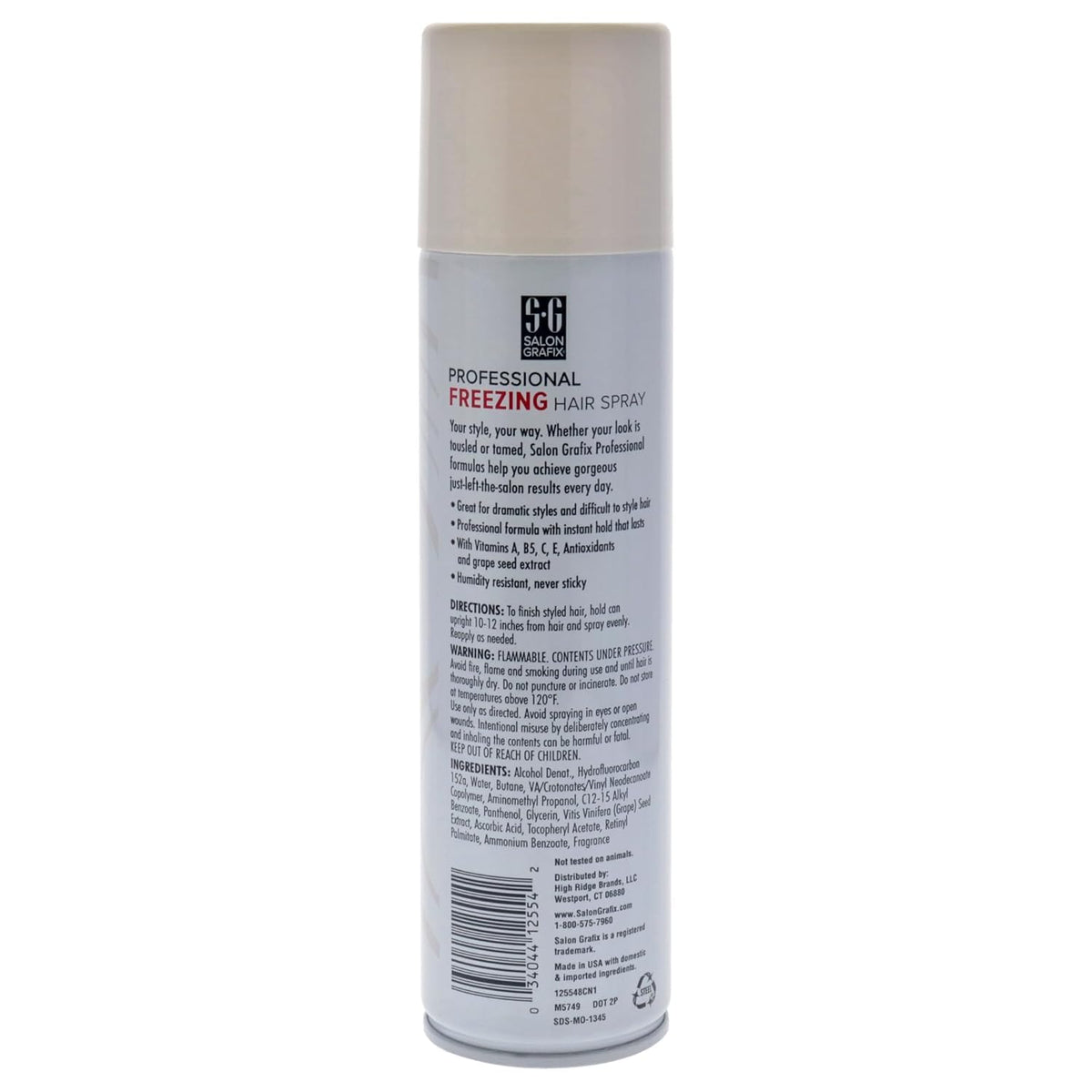 Salon Grafix Freezing Hair Spray Mega Hold - Quick-Drying Hairspray for Women and Men - Volumizing Formula - Professional Quality Results - 2 pc Beauty & Personal Care Salon Grafix