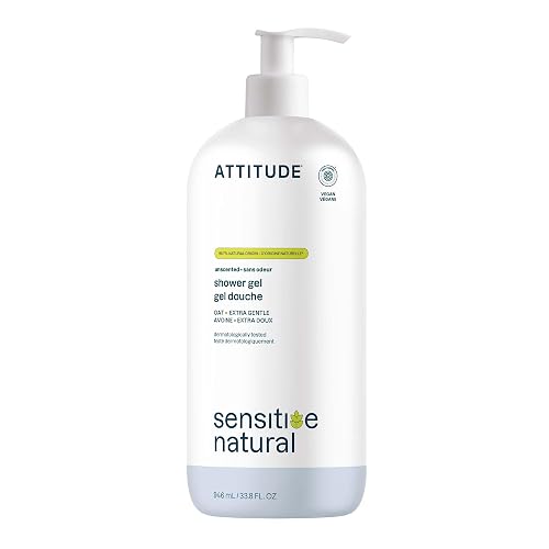 ATTITUDE Body Wash for Sensitive Skin, EWG Verified Shower Gel, Soothing Oat, Dermatologically Tested, Plant and Mineral-Based, Vegan Personal Care Beauty & Personal Care ATTITUDE