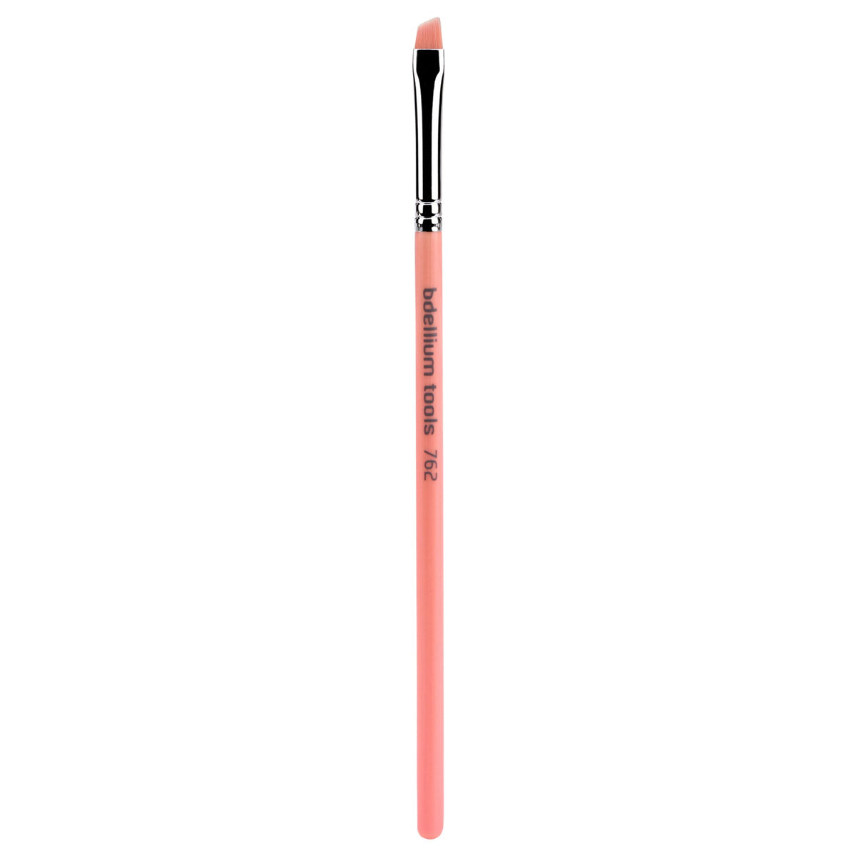 Bdellium Tools Professional Makeup Brush - Pink Bambu Series 762 Small Angle - With Soft Synthetic Fibers, For Shaping & Filling Eyebrows (Pink, 1pc)