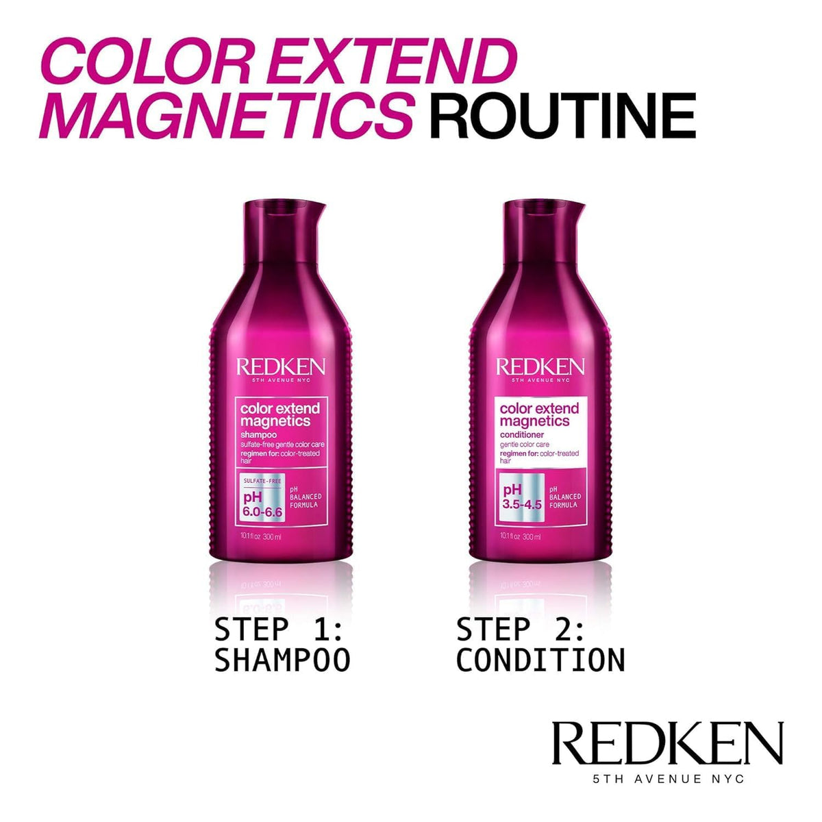 Redken Color Extend Magnetics Shampoo - For Color-Treated, 10.1 Fl Oz