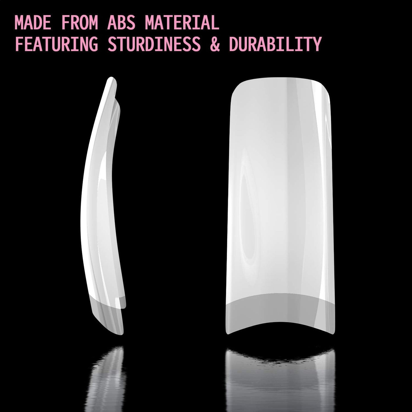 Acrylic Nail Tips 500pcs, French Fake Nails Natural False Nail Tips with Nail Clipper and Storage Case for Nail Art Salon and Home DIY (10 Sizes) Beauty & Personal Care Dockapa