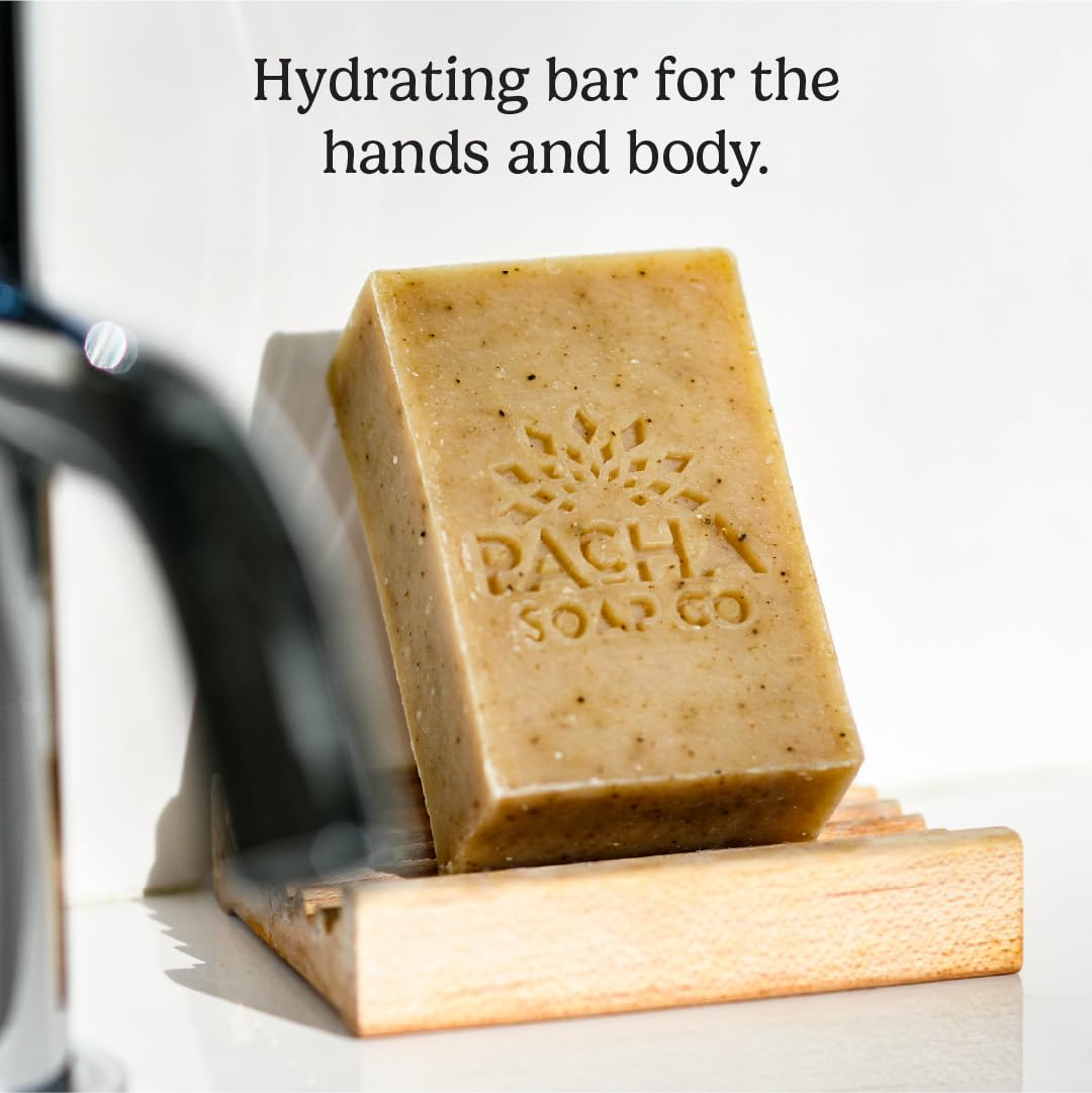 Pacha Soap Co. Dirty Hippie Bar Soap - Patchouli, Nutmeg, & Clove Scented Exfoliating Oat Body and Face Cleanser Bar Soap, Hydrating & Moisturizing Beauty & Personal Care Pacha Soap Co