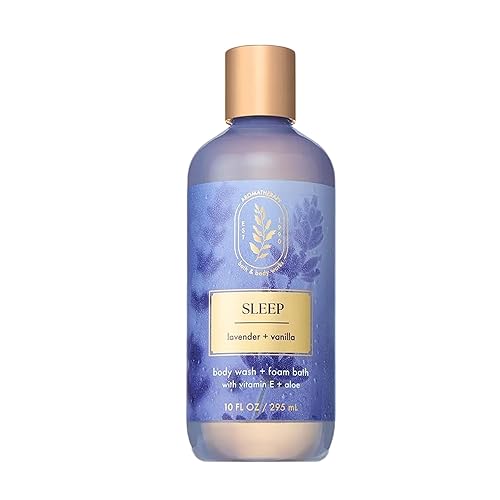 Bath & Body Works Lavender Vanilla Body Wash & Foam Bath, Aromatherapy Cleanser with Vitamin E & Aloe, Non-Drying & Gentle for Daily Use, 10 fl oz - 1 Beauty & Personal Care Bath & Body Works