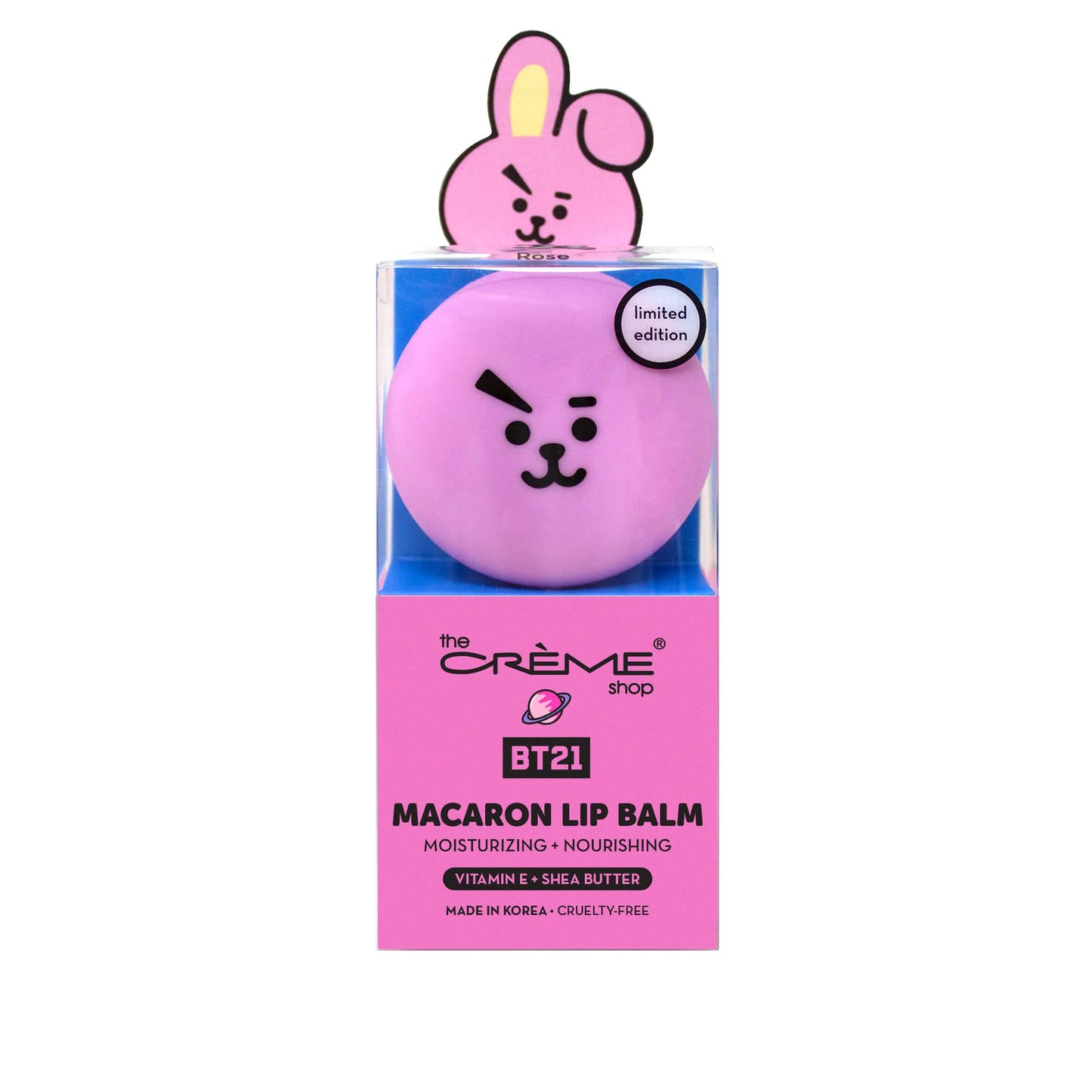 The Crème Shop BT21 COOKY Macaron Lip Balm - Rose Beauty and Personal Care The Crème Shop