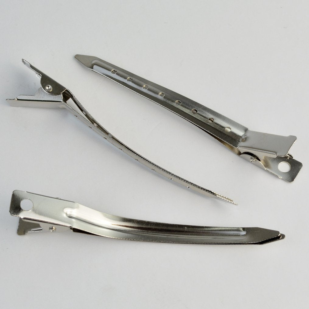 24 Packs Duck Bill Clips, Bantoye 3.5 Inches Rustproof Metal Alligator Curl Clips with Holes for Hair Styling, Hair Coloring, Silver Beauty & Personal Care Bantoye