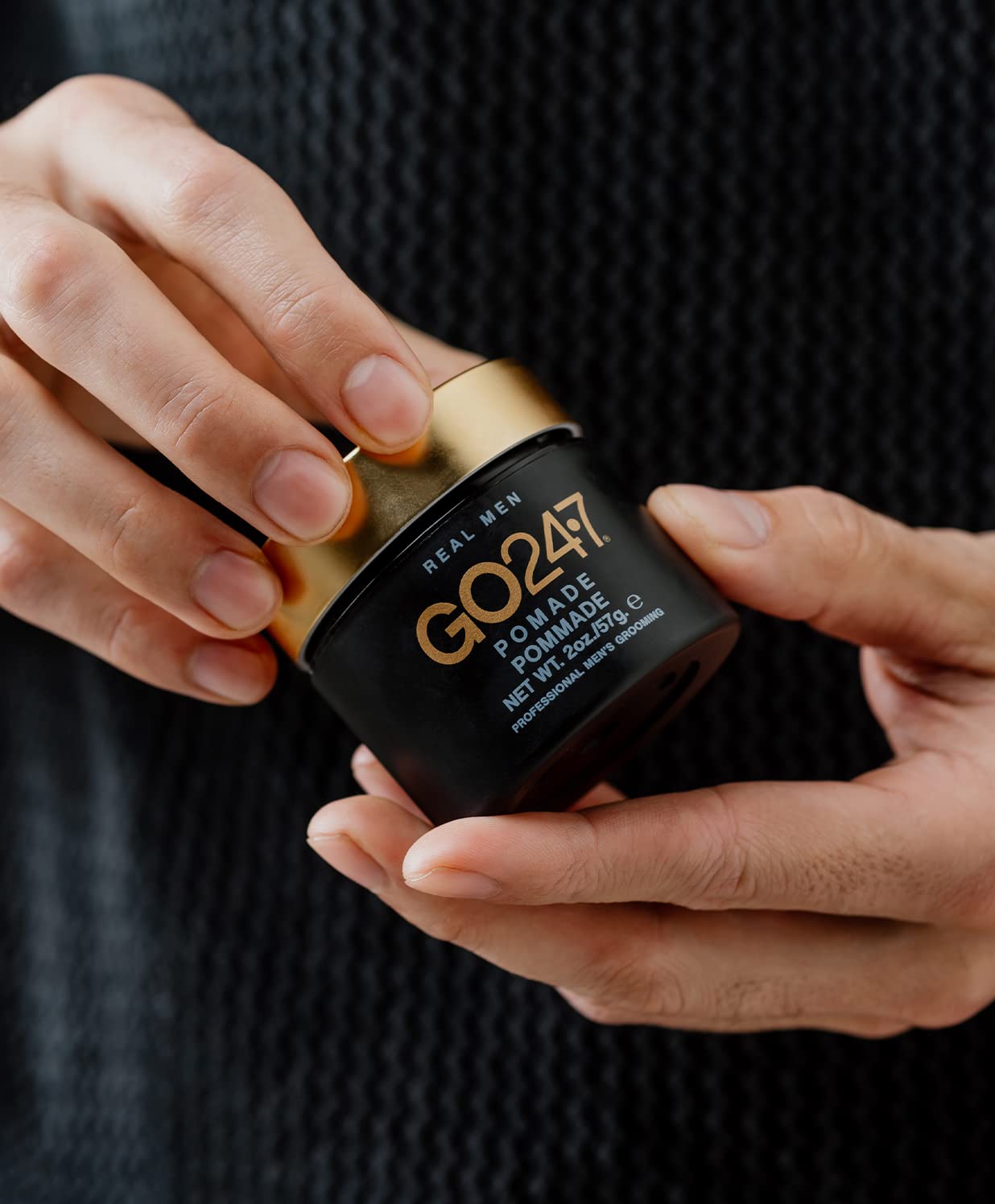 GO247 Pomade - Medium Hold, High Shine Pomade for Men - Water-Activated Formula for Easy Restyling - Controls Frizz & Flyaways - Ideal for Sleek Beauty & Personal Care GO247