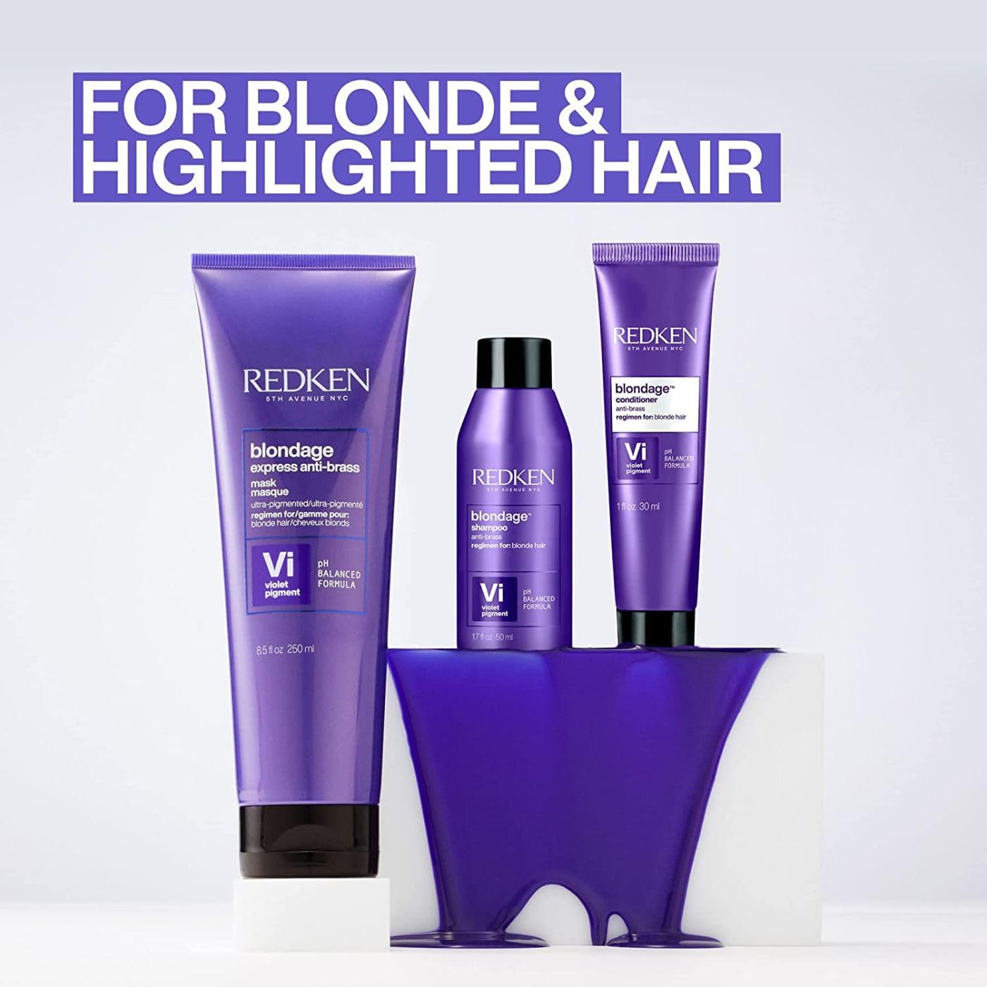 Redken Color Extend Blondage Color Depositing Purple Conditioner | Hair Toner For Blonde Hair | Neutralizes Brass & Moisturizes Hair | With Pure Beauty & Personal Care Redken