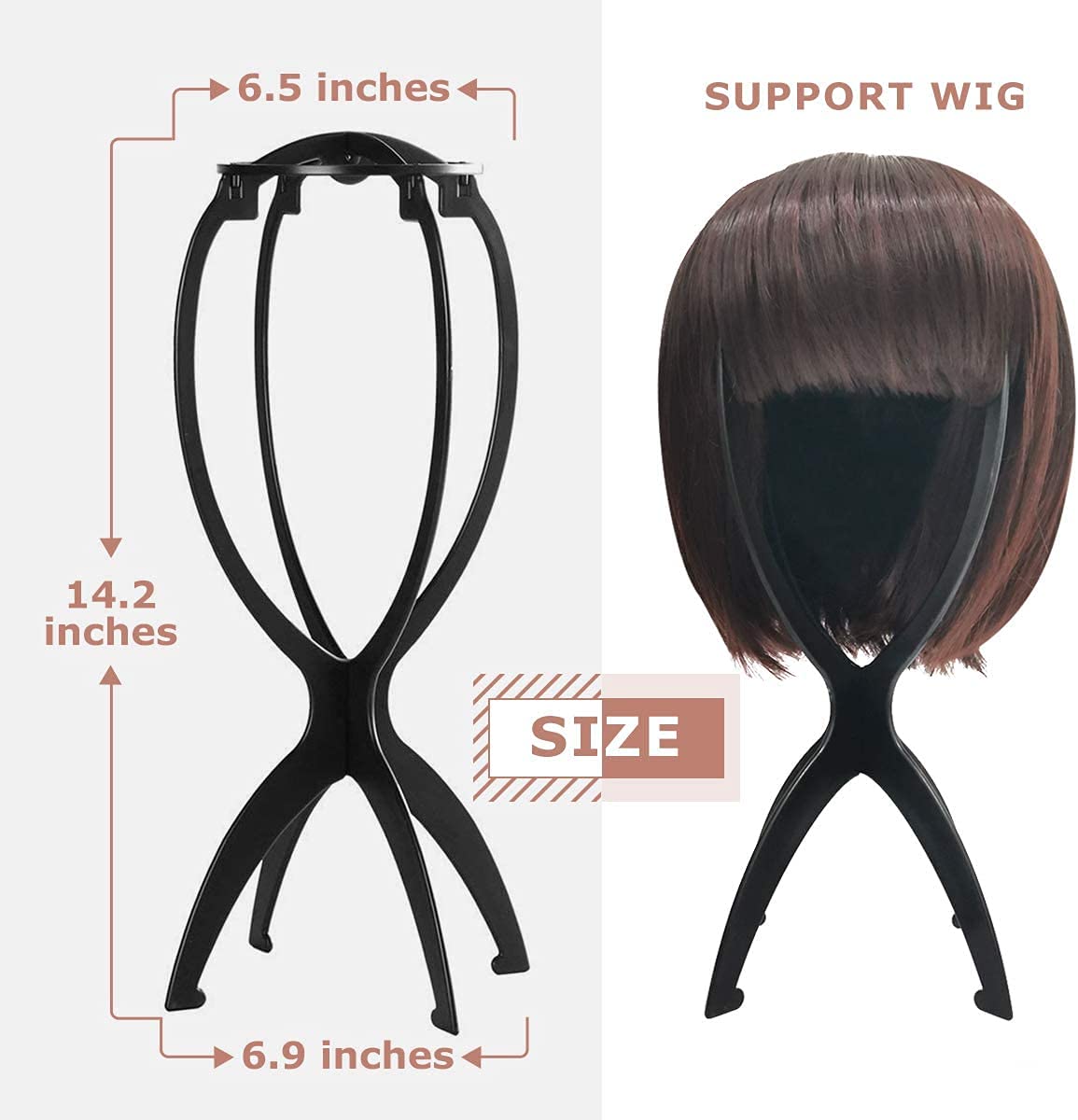 Dreamlover Wig Stand, Wig Head Stand, Wig Holder for Multiple Wigs, Black, 3 Pack Beauty and Personal Care Dreamlover