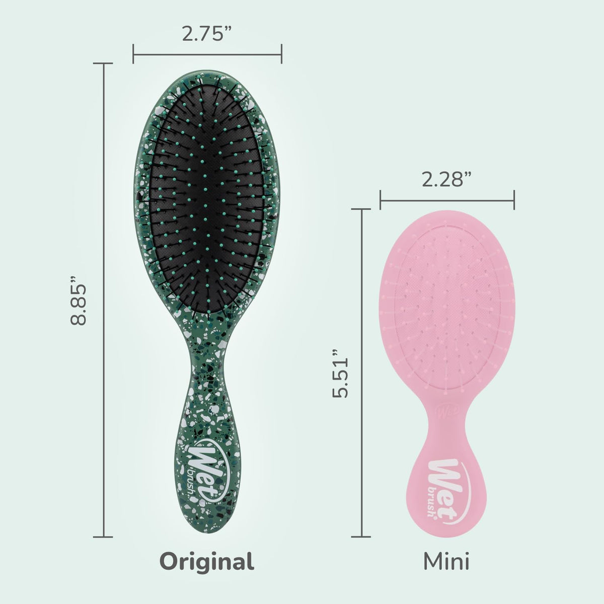 Wet Brush Original Detangler Hair Brush - Supercharged Emerald - All Hair Types - Ultra-Soft IntelliFlex Detangler Bristles Glide Through Tangles with