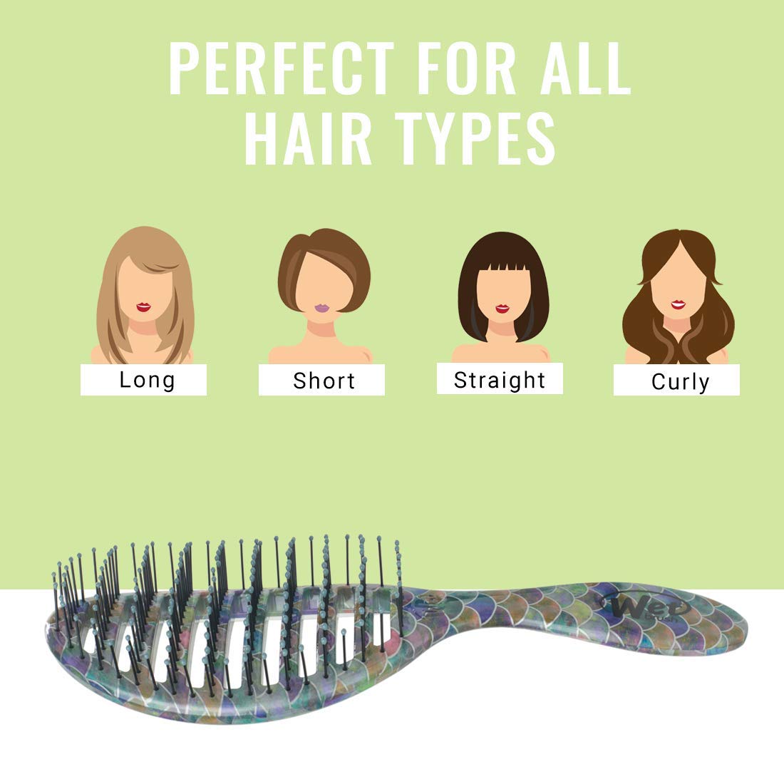 Wet Brush Speed Dry Hair Brush, Mermaid Tail - Vented Design and Ultra Soft HeatFlex Bristles Are Blow Dry Safe With Ergonomic Handle Manages Tangle Beauty & Personal Care Wet Brush