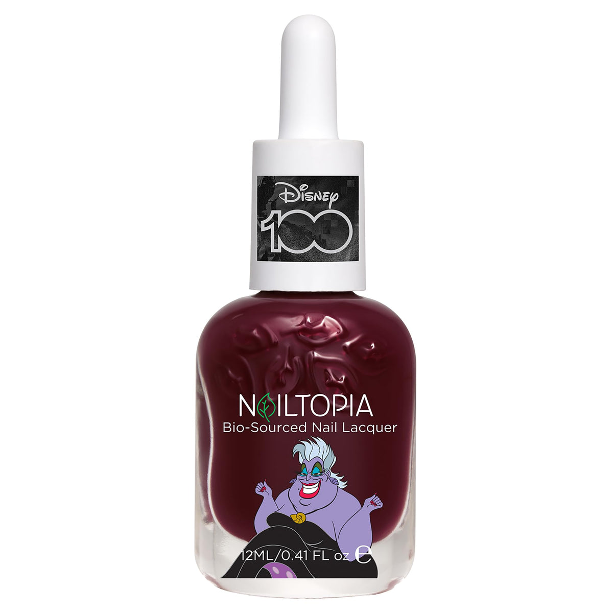 Nailtopia Bio-Sourced Chip Free Nail Lacquer Disney Collection, Ursula, 0.41 oz - All Natural - Vegan - Strengthening - Quick-Dry - Long Lasting