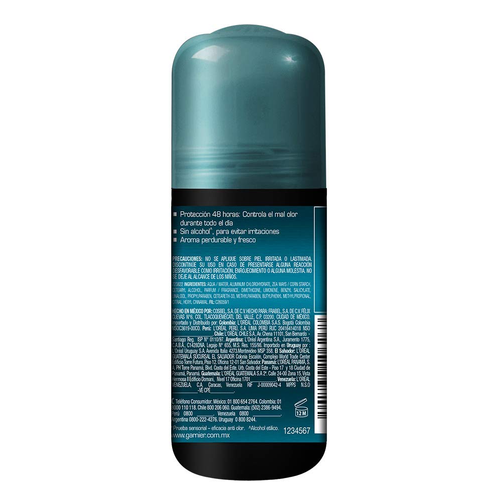 (Pack of 4) Garnier OBAO for Men, 48 Hour Roll on Deodorant & Antiperspirant, Cool Metal Scent, 65 g each by Garnier OBOA Beauty and Personal Care Obao