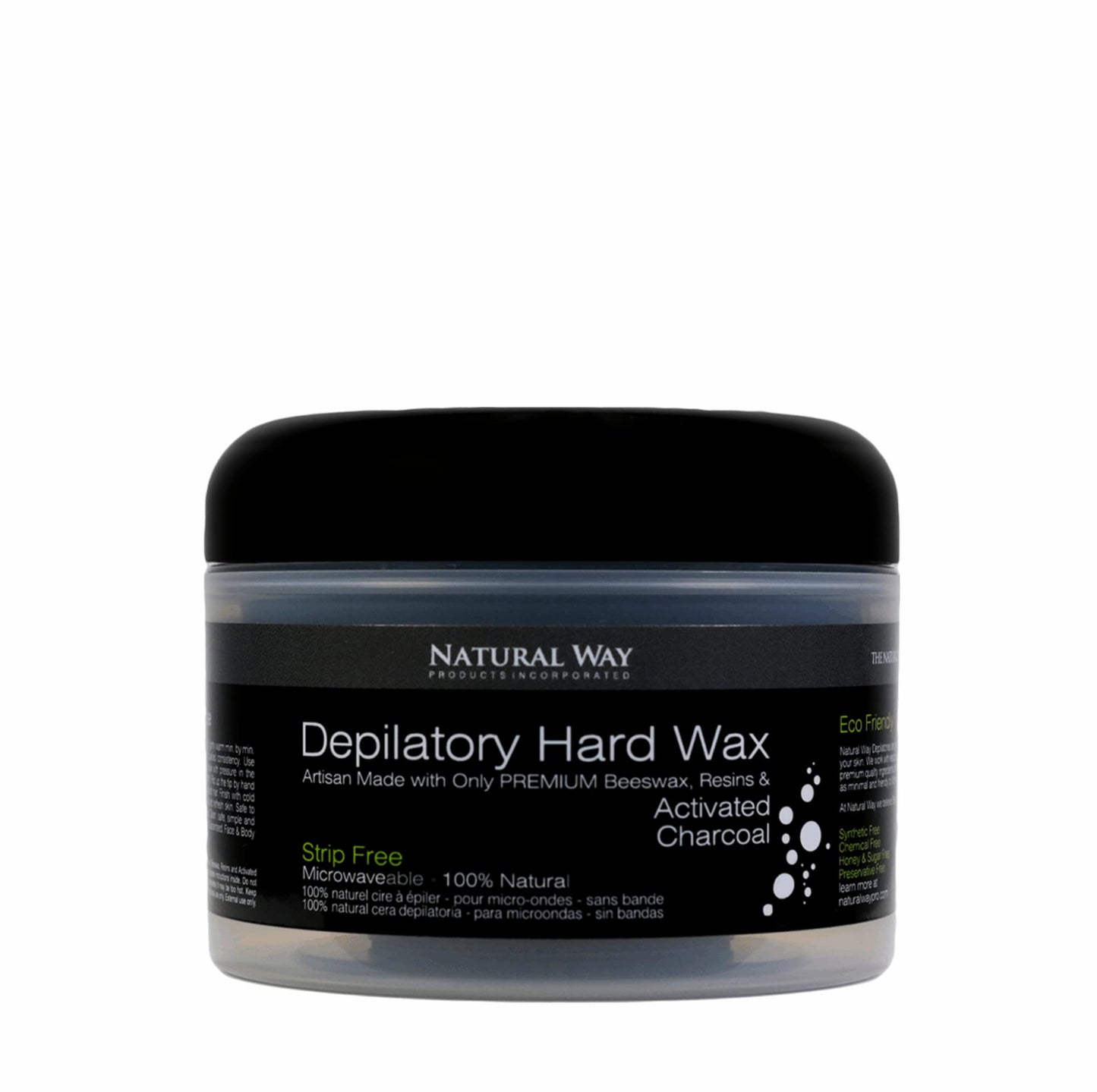 Natural Way Hard Wax: Face & Body Waxing - Activated Charcoal Formula Microwaveable - 8oz/226g, The barber’s choice Beauty and Personal Care Natural Way