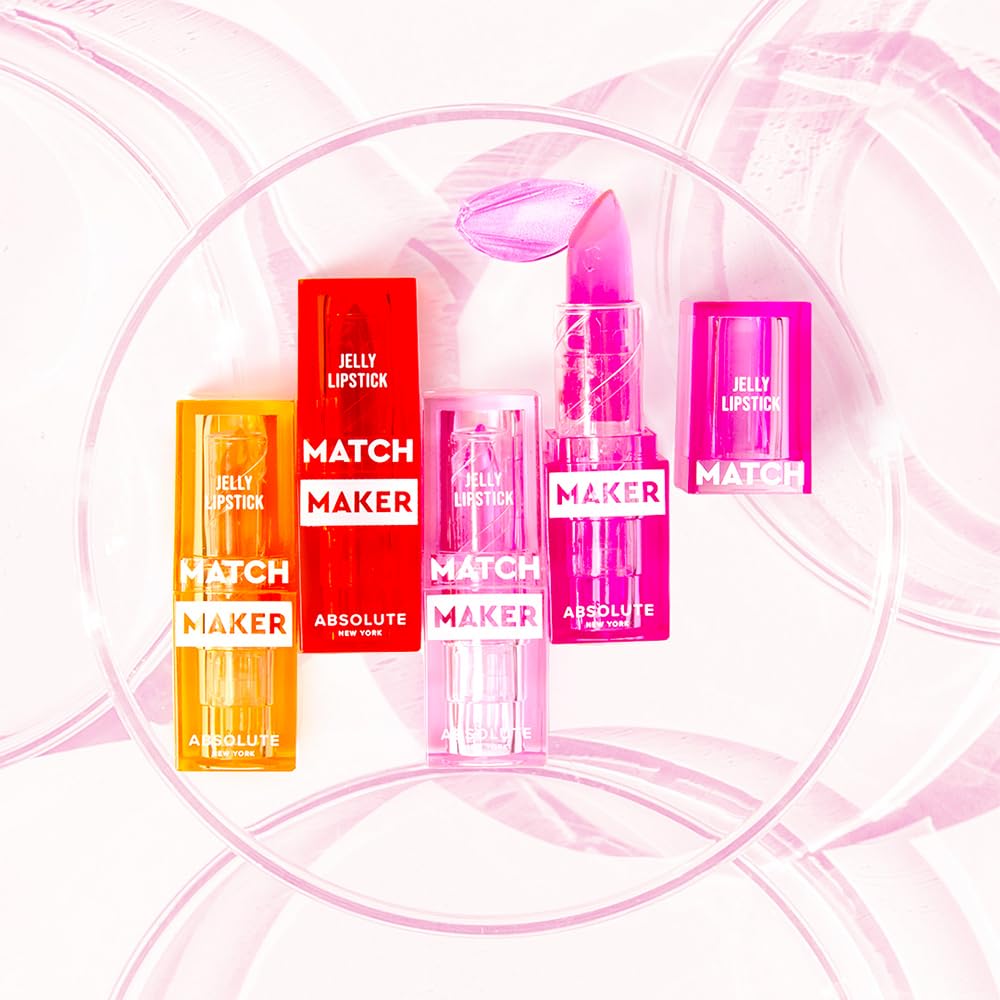 Absolute New York MLMM03 Match Maker Jelly Lipstick, Color Adapting Reacts to Natural PH, Non Sticky Finish Lipstick Beauty & Personal Care Absolute New York