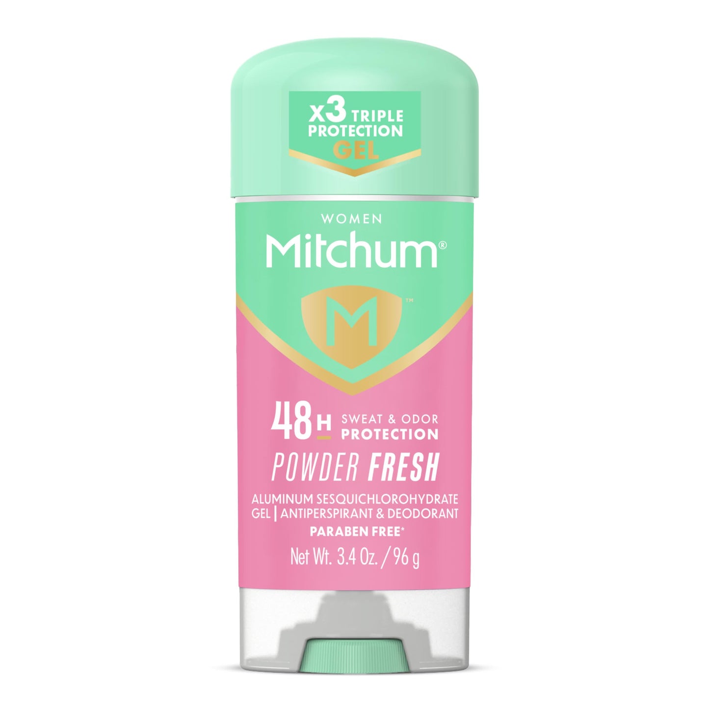 Mitchum Women’s Antiperspirant Deodorant Gel Stick, Powder Fresh Scent, 48HR Sweat & Odor Protection, Triple Odor Defense, Alcohol-Free, 3.4 oz Beauty and Personal Care Mitchum