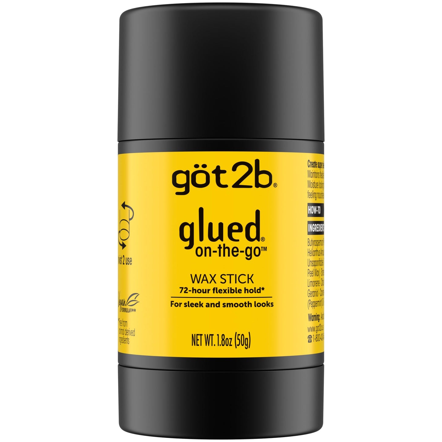 got2b glued on-the-go wax stick, 1.8oz, sleek and slick styles, style your hair without the crunch, helps control frizz Beauty & Personal Care Got2B