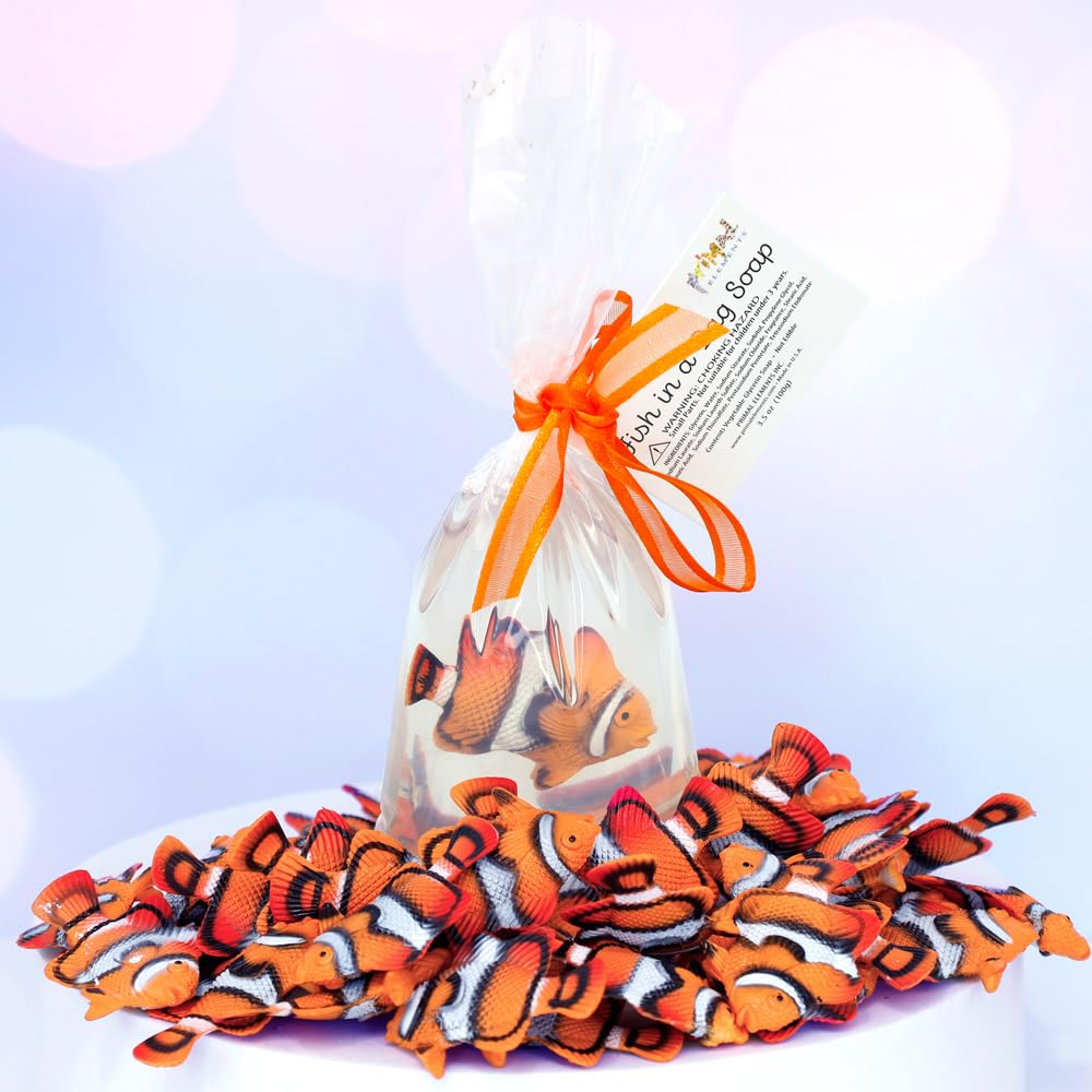 Primal Elements Fish in a Bag - Clownfish | Premium Glycerin Soap, Help With Dry Skin, Great for Body and Face | NO PARABENS, VEGAN, GLUTEN FREE, 100% Beauty & Personal Care Primal Elements