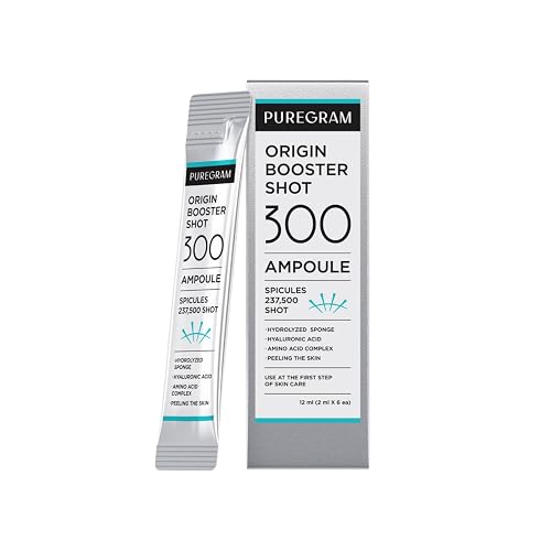 PUREGRAM Origin Skin Booster Shot 300 Ampoule,Advanced Spicule Microneedling Serum for Uneven Texture,Visible Pores & Healthy Glow with Niacinamide Beauty & Personal Care PUREGRAM