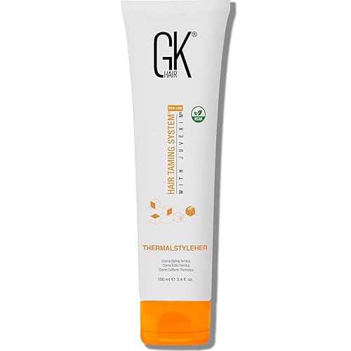 Global Keratin GKhair ThermalStyleHer - 100ml/3.4oz Heat Styling Protection Anti Frizz Hair Cream Thermal Flat Ironing Style Protector for Men & Women Beauty & Personal Care GK HAIR