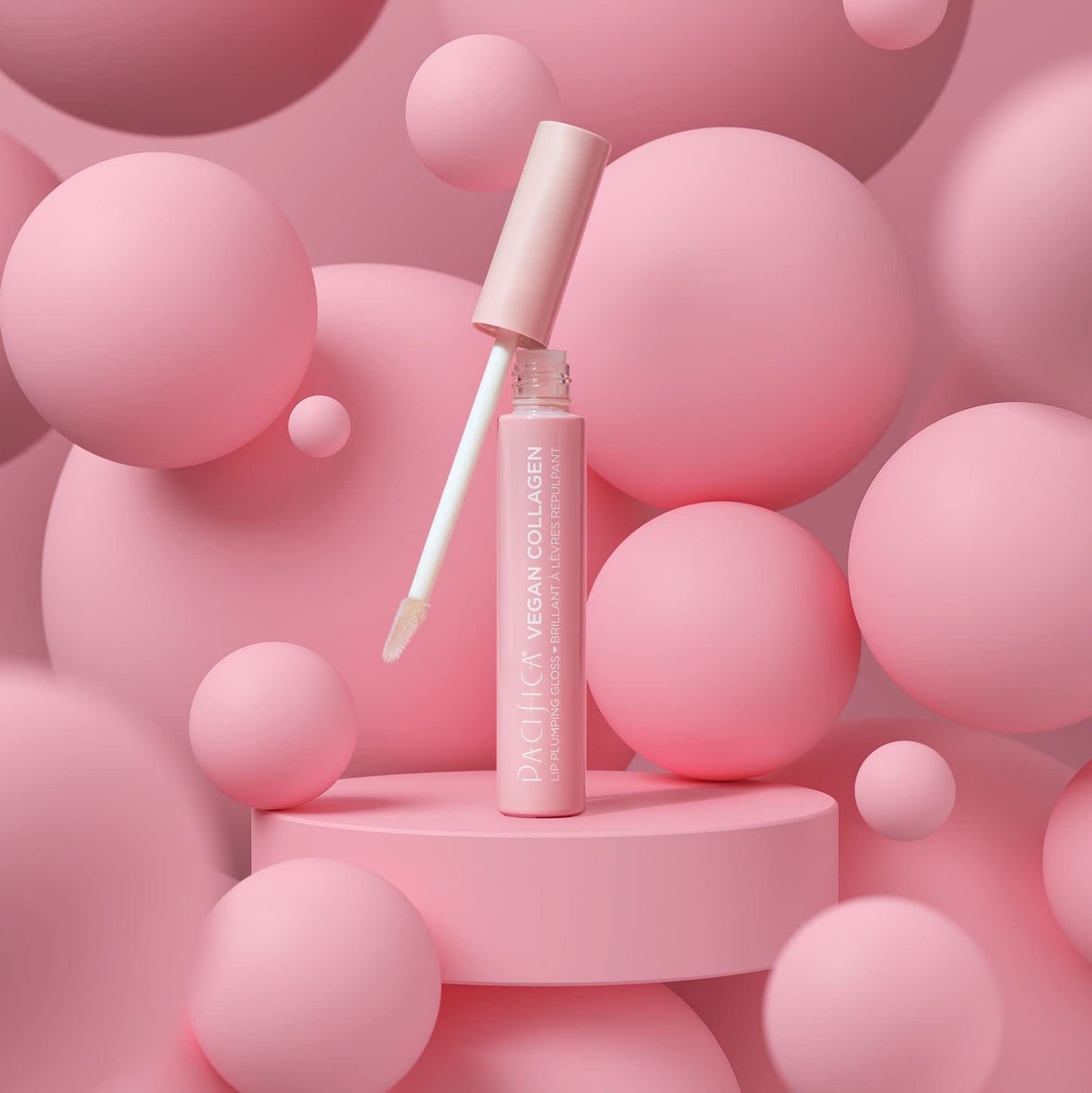 Pacifica Vegan Collagen Lip Plumping Gloss - Hydrating Lip Plumper with Peptides, Coconut & Vitamin E, High Shine Non-Sticky, Clean Vegan, 0.22 fl oz Beauty & Personal Care Pacifica
