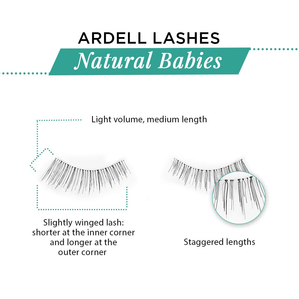 Ardell False Eyelashes Natural Lashes Babies Black - Lightweight, Short Length, Reusable Fake Lashes, 4 Pairs, 1 Pack Beauty & Personal Care Ardell