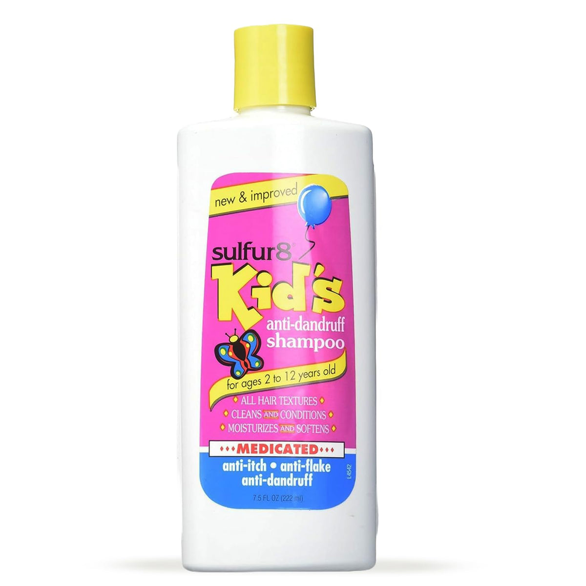 SULFUR8 Anti-Dandruff Shampoo for Kids 7.5 oz - Gentle Medicated Dandruff Control for Itchy Scalp, Mild Cleanse with Kid-Friendly Fresh Fragrance for