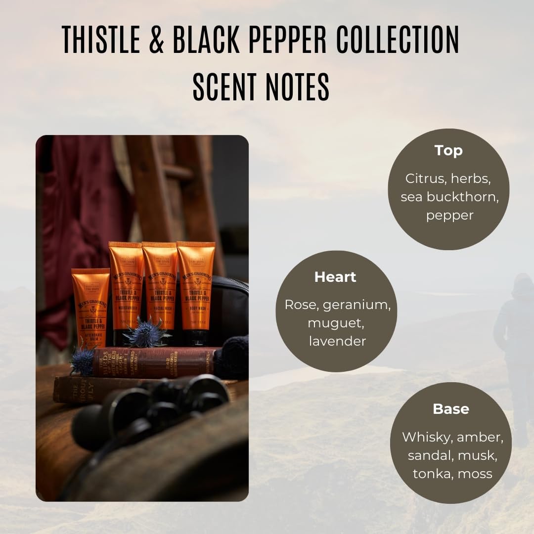 Scottish Fine Soaps Thistle & Black Pepper Relaxing Soak 500gm Glass Jar Beauty and Personal Care Scottish Fine Soaps