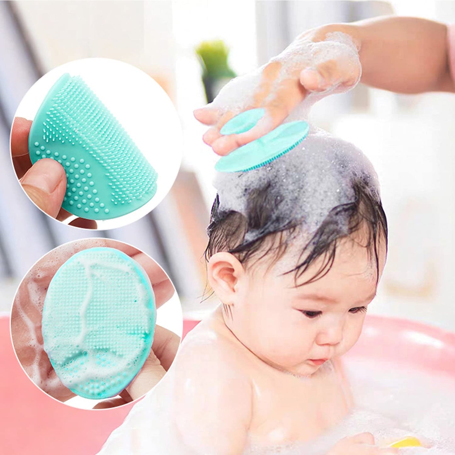 MR LION Baby Cradle Cap Brush, Baby Bath Brush, Silicone Massage Brush, Silicone Scrubbers Exfoliator Brush? Baby Brush for Cradle Cap and Dry Skin Beauty and Personal Care MR LION